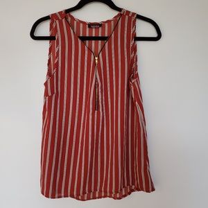 3for$25 striped with zipper tank